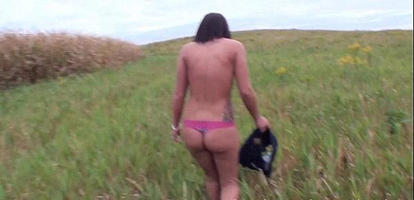  extremely beautiful teen naked around corn fields on real iowa farm